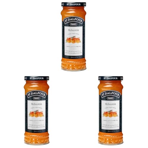 St Dalfour MELOCOTONES DE ORO | Fruta triturada | Mermelada natural 284g | 100% fruta sin azúcares añadidos (Paquete de 3)