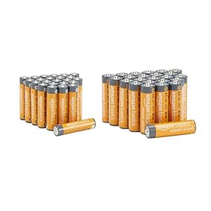 Amazon Basics AA & AAA High-Performance Alkaline Batteries Value Pack – 24 Double AA Batteries and 24 Triple AAA Batteries (48 Count)