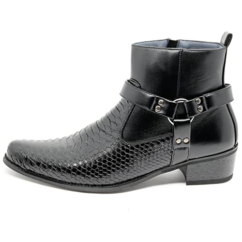 Metrocharm Diego-04 Men's Belt Buckle Chain Strap Western Cowboy Boots2