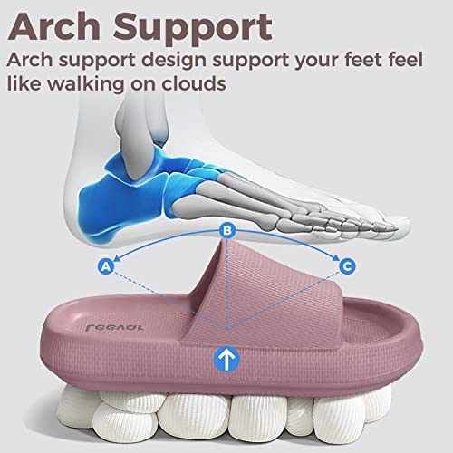 Image of Leevar Cloud Slides for Women and Men - Soft, Comfy, Relax Cloud Slippers, Thick Sole, Non-slip Slides for Men, Easy to Clean, Shower, Swimming, Beach, Indoor and Outdoor Slides for Men