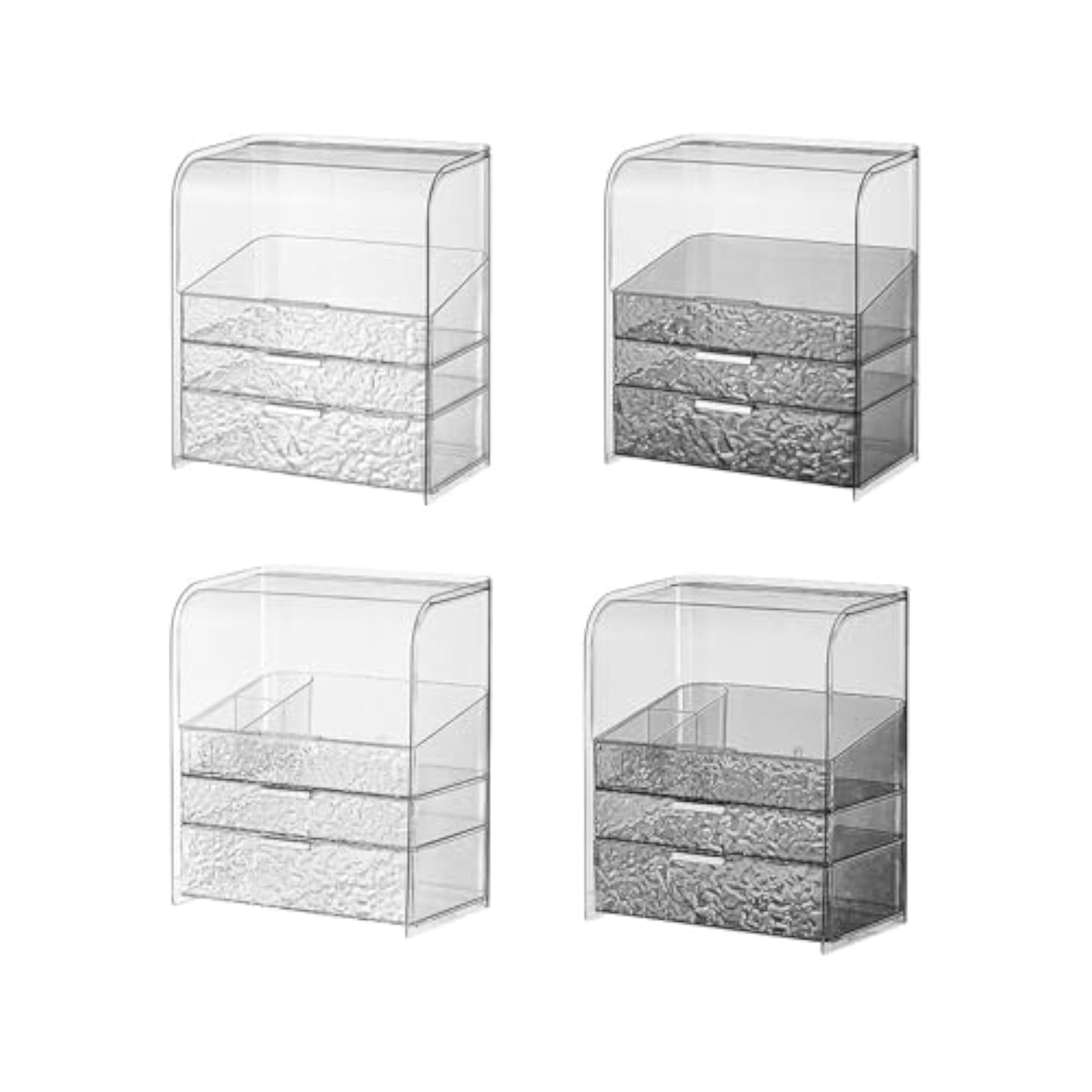 Luxury Clear Makeup Storage Box for Bathroom Vanity