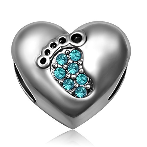 Image of JMQJewelry Feet Jan-December Womens Charms Fits Pandora Charms Bracelets