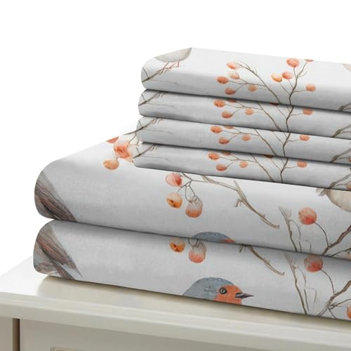 Housse de couette oiseaux impression 3d idée cadeau lit super king