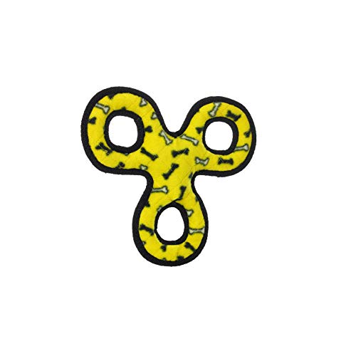 Tuffy Junior 3Waytug, Durable Dog Toy (Yellow Bone) #TOP3