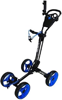 Qwik-Fold 4 Wheel Folding Push Pull Golf CART - Foot Brake - ONE