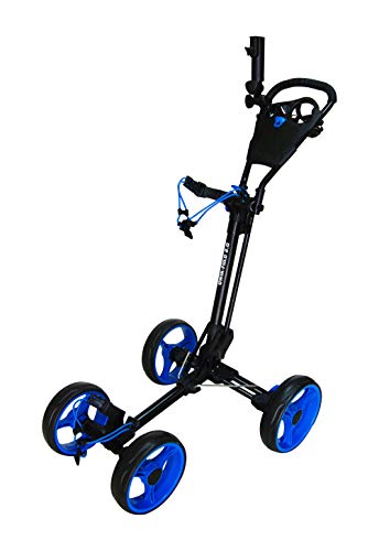 Qwik-Fold 4 Wheel Folding Push Pull Golf CART - Foot Brake - ONE