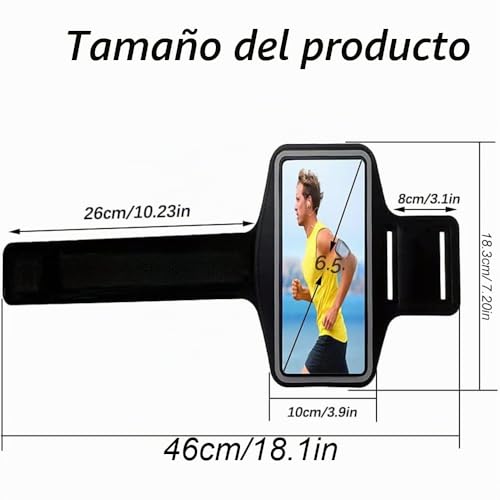 Miniatura 2 de Brazalete Móvil Deportivo Universa, Ajustable, Impermeable, Brazalete Para Correr, Fitness, Entrenamientos, Gimnasia Y Deportes Al Aire Libre, Hasta 6,5