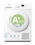 COMFEE' Freestanding Heat Pump Tumble Dryer,8kg Front Load, A+ Class, 16 Programmes, Auto-Dry,Anti-Crease,Refresh,White,CFG09EH80/W-UK