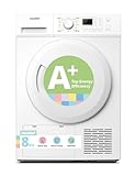 COMFEE' Freestanding Heat Pump Tumble Dryer,8kg Front Load, A+ Class, 16 Programmes, Auto-Dry,Anti-Crease,Refresh,White,CFG09EH80/W-UK