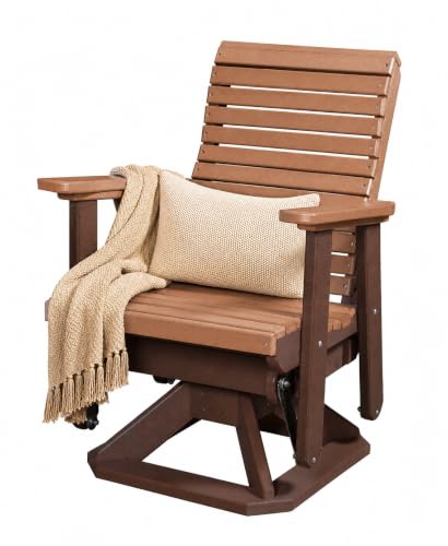 DutchCrafters Modern Horizontal Slat High Back Poly Glider Chair