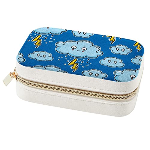 Boîte à bijoux portable Raining Cloud pour boucles d'oreilles et bagues