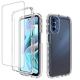 Zoeirc Case for Moto G31/Moto G41 Case, XT2167-1 XT2173-1 Case with Tempered Glass Screen Protector,
