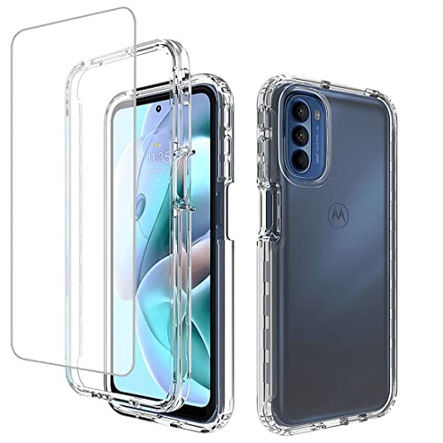 Zoeirc Case For Moto G31/Moto G41 Case, Xt2167-1 Xt2173-1 Case With Tempered Glass Screen Protector, Soft 360 Full Body Shockproof Hybrid Bumper Crystal Clear Case Cover For Motorola Moto G31 (Clear) #TOP10