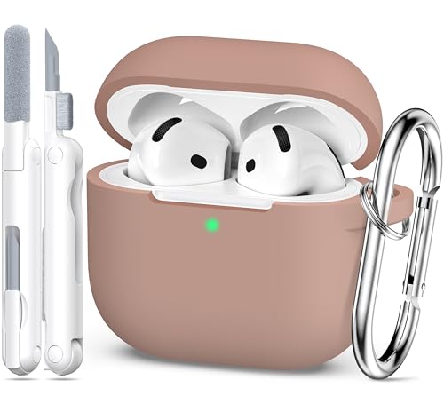 Coque AirPods 4 antichoc militaire silicone résistant avec mousqueton de transport