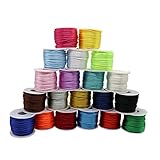 2mm Nylon Rattail Satin Silk Trim Cord 20 Colors 218 Yards Beading String for Friendship Bracelets,...