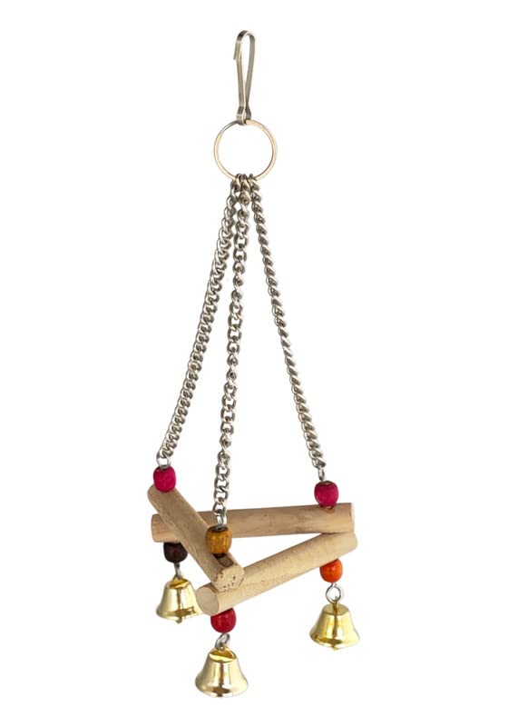 KSK Pet Bird Parrot Swing Hanging Toy Parakeet Budgie Cockatiel Cage Hammock Swing Toy Trangel Wooden Hanging Toy cage Accessories (B0771QXD8L) Amazon Price History, Amazon Price Tracker