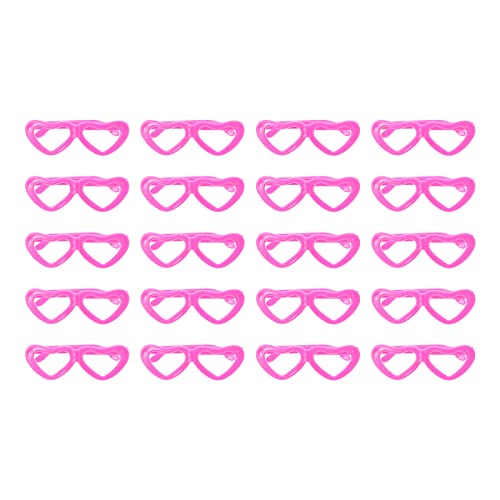 LUOZZY 20 peças de óculos de boneca em forma de coração óculos de sol para bonecas (rosa)