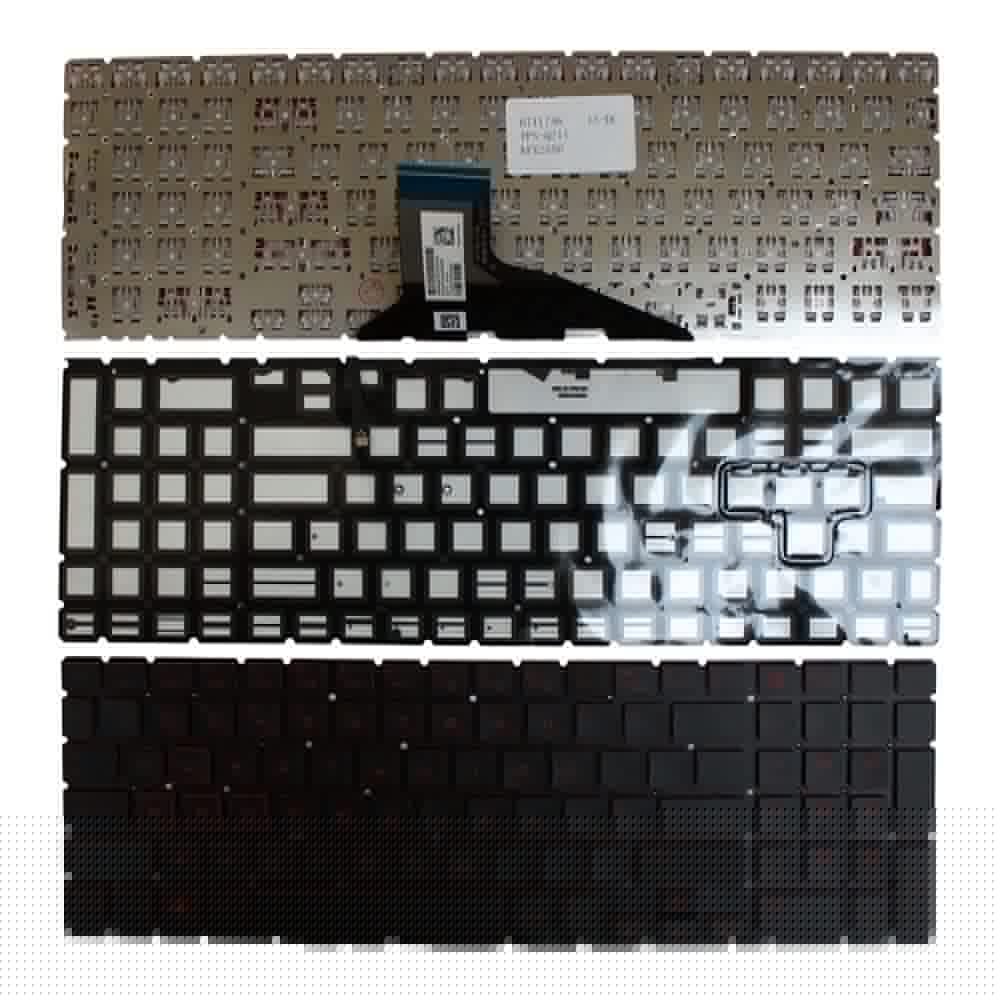 Clavier de remplacement compatible avec HP Omen 15-dc0154TX noir Royaume-Uni - 2