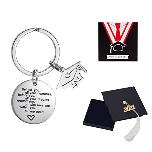 Ldurian Graduation Gifts 2021, Grad Keychain for Her, Keyring High School Him