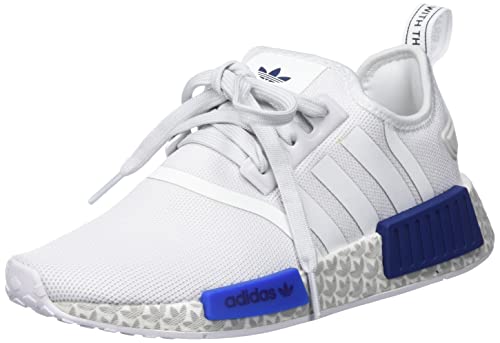 Image of adidas Originals Men Textile NMD R1, Casual Shoes, FTWWHT /Crywht /BROYAL, UK-10