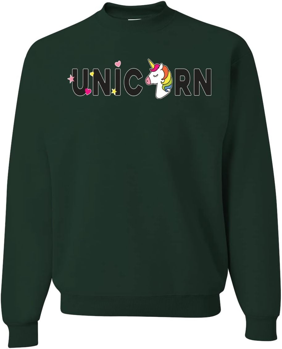 Wild Bobby Unicorn Rainbow LGBTQ Pride Month LGBT Pride Unisex Crewneck Graphic Sweatshirt