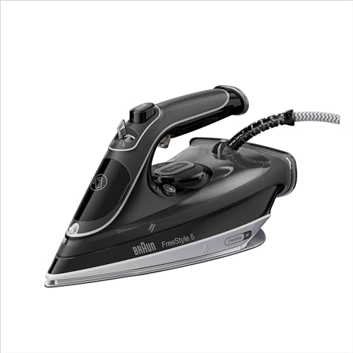 Braun FreeStyle 5 SI 5188 BK, Stoomstrijkijzer met Freeglide 3D-Strijkzool, iCare, 2800 W, Stoomshot 220 gr/min, 330ml Waterreservoir - Zwart