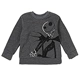 Disney Nightmare Before Christmas Jack Skellington Little Boys Fleece Sweatshirt Gray 6