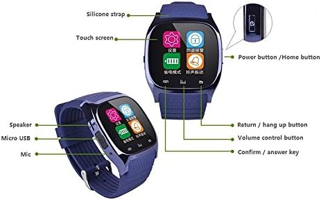 M26 SMARTWATCH BLU TOUCHSCREEN BLUETOOTH orologio VIVAVOCE compatibile con android e IOS - BLU