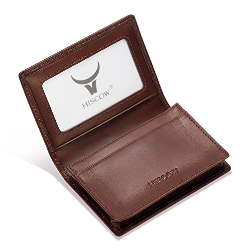 Image of HISCOW Business Card Holder with Large Compartment - Full Grain Leather