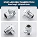 Shower Head Shut Off Valve, Angle Simple Brass Water Flow Control Valve, Water Volume Restrictor Pressure Reducer for Handheld Shower Bidet Sprayer, Chrome
