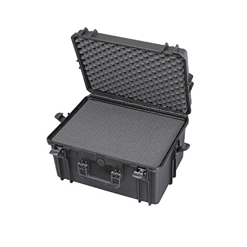 Waterproof Deep Briefcase Size Protective Hard Camera Case with Foam - IP67 Rated Dustproof Outdoor Protection for Camera/Film/Video (Black)