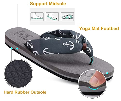 Kuailu Women's Yoga Foam Flip Flops With Arch Support Thong Sandals Non-Slip #TOP5