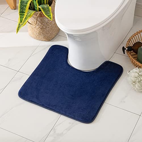 MIULEE Bath Mats Non Slip Memory Foam Bathroom Mat Bath Rug Shower Mat Coral Fleece Softness Highly Absorbent Washable Bathroom Rug Bath Mats for Bathroom Kitchen Entrance 50x80 cm Light Gray