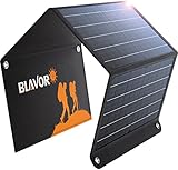 Solarpanels 30W Faltbares Solarladegerät Premium monokristallines mit QC3.0 24W & DC18V1.6A Ausgang Solarbatterieladegerät kompatibel mit Solargeneratoren, Telefonen, Tablets, für Outdoor-Aktivitäten