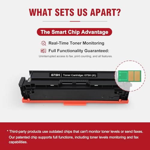 Image of 075H 075 High Capacity Toner Compatible Replacement for Canon 075H Toner Cartridge Set Works for Canon Color imageCLASS LBP646Cdw LBP647Cdw MF665Cdw MF663Cdw MF662Cdw LBP640 MF660 Printer Ink, 1 Black