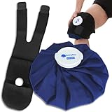 SunnyBay Refillable 11 in Ice Bag with 28 in Strap - Reusable Washable Medical Icing Pack - for Ankle, Knee, Neck, Shoulder Injuries- Cold Therapy Muscle Pain Relief