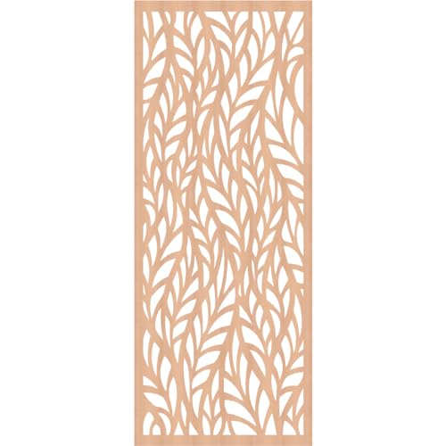 Image of 25 3 /8 inchW x 64 3 /8 inchH x 1 /4 inchT Ortonville Decorative Fretwork Wood Wall Panels, Alder
