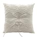 Dzty Ivory Lace Pearl Wedding Ring Pillow Cushion Bearer 8.2 Inch for Beach Wedding