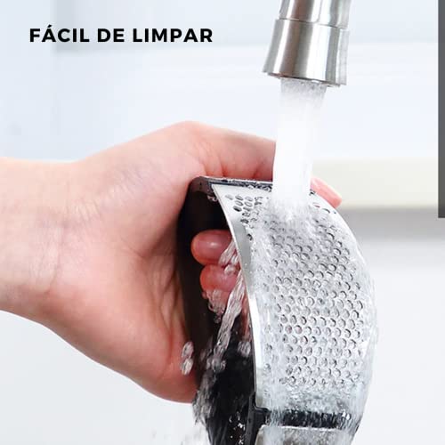 Espremedor De Alho Fácil E Prático Amassador Triturador Inox e ABS