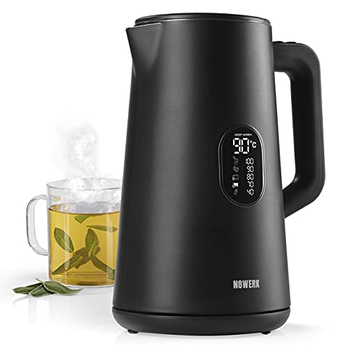 Hervidor digital N8WERK con ajuste de temperatura en negro medianoche | Capacidad de 1,5 litros, con función de… - Imagen 6