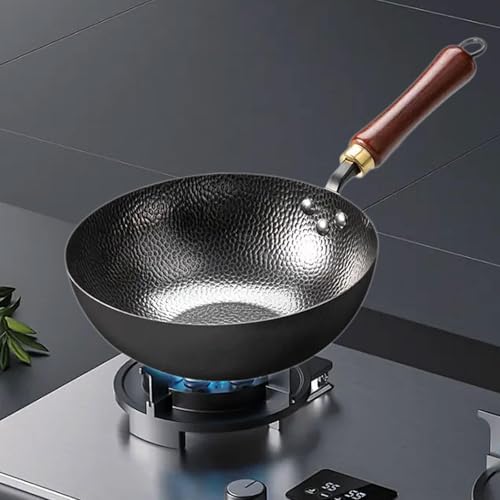 Wok chino con mango de madera y tapa miniatura 4