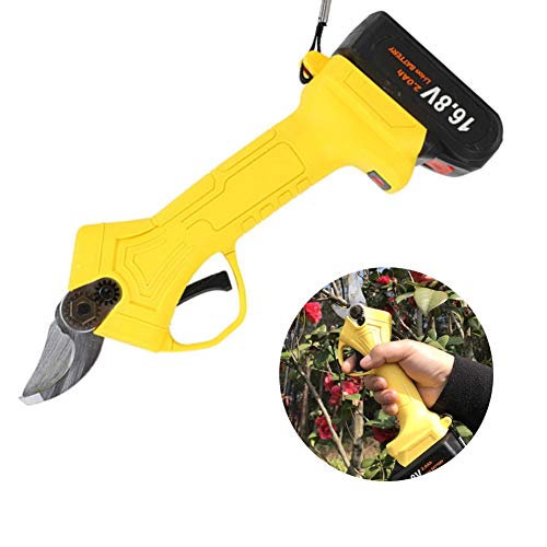 Preisvergleich Produktbild MSQL Schnurlose elektrische Gartenschere, wiederaufladbare 16.8V-Gartengeräte Gartenschere, schnelles, geräuscharmes Schneiden, für Verzweigungszweige Gartenobstgarten