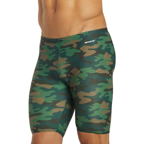 Sporti Camouflage Jammer Swimsuit - Green Multi - 24