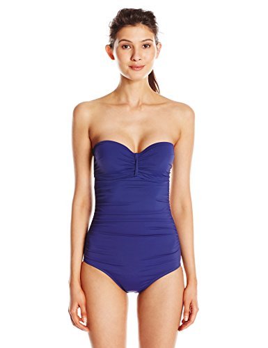 Skye Womens Standard Veronica Molded Cup Bandeau One Piece Swimsuit So Soft Ultramarine Medium
