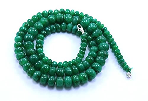 Perles émeraude lisses rondelles de 6-12 mm pour création de bijoux haut de gamme