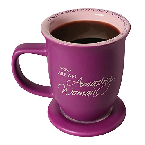 Taza de cerámica con tapa 14 oz color violeta miniatura 3