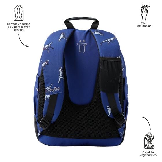 Mochila juvenil TOTTO Rayol espaciosa para llevar libros sin dolor 3