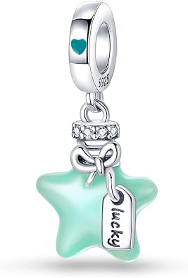 Unicorn Angel Wing Glow In Dark Dog Cat Paw Dreamcatcher Rainbow Bead Pendant 925 Sterling Silver Dangle Compatible With Pandora Moments Charm Bracelet