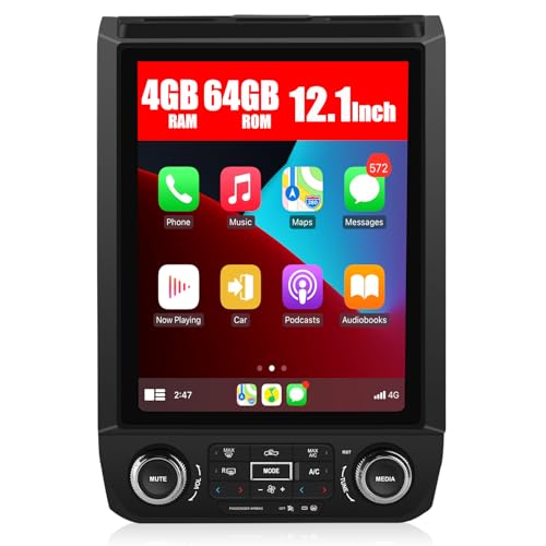 Android 13 [4G+64G] Car Stereo Radio Compatible for Ford F150 2015-2021(Support Bose Speaker), 12.1 Inch Wireless CarPlay Android Auto Head Unit Built-in DSP Bluetooth WiFi SWC GPS