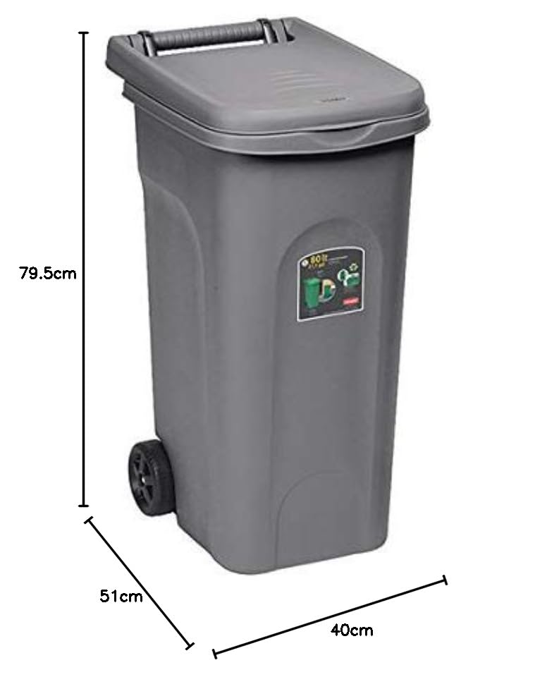 Stefanplast BIDONE ECO SYSTEM 80 LT S/PEDALE GRIGIO